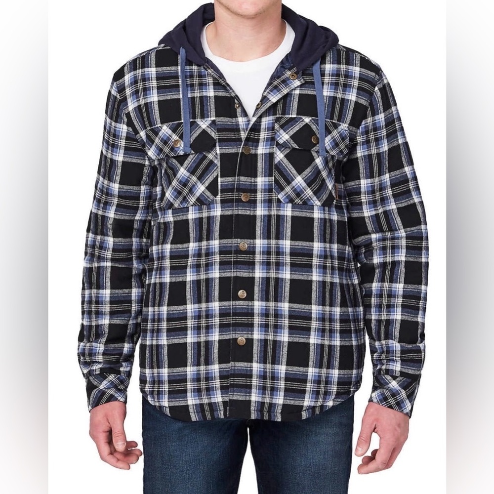 Plaid Hooded Flannel Jacket